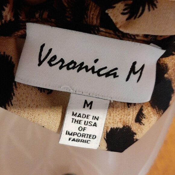 Veronica M Leopard Print Blouse sz M - Picture 5 of 5